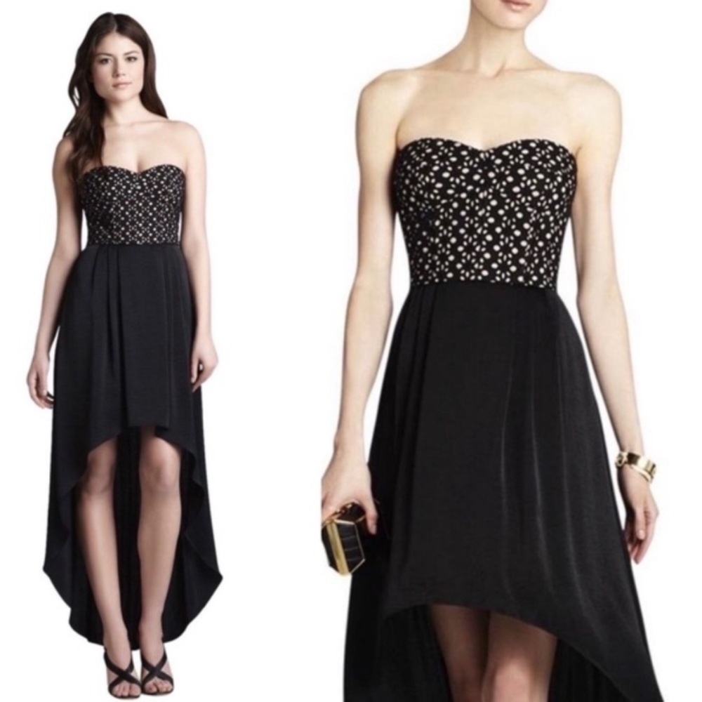 Stunning BCBG high low strapless dress. Size 0